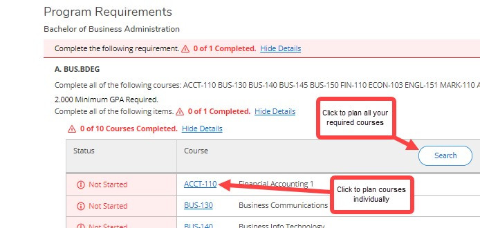 Plan your courses Option b - myߴý