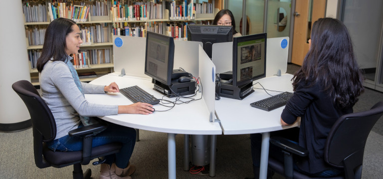 ߴý students using the computers in the library